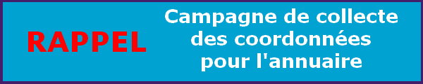 Annuaire : Campagne de mise à jour des données